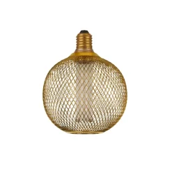 LED-pære E27 Mesh 3,4W 3 000 K Ø 12cm gull