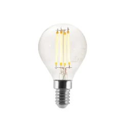 LED-pære E14 P45, 4W, klar, 2700K, dimbar, sett med 2 stk