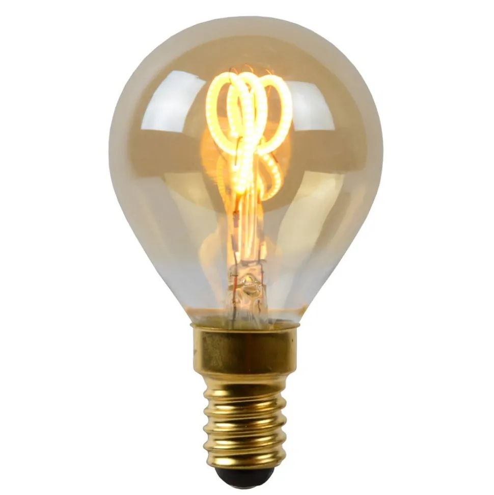 LED-pære E14 3W dråpe ravfarget 2 200 K dimbar