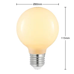 LED-pære E27 4W G80 2 700K dimbar, opal