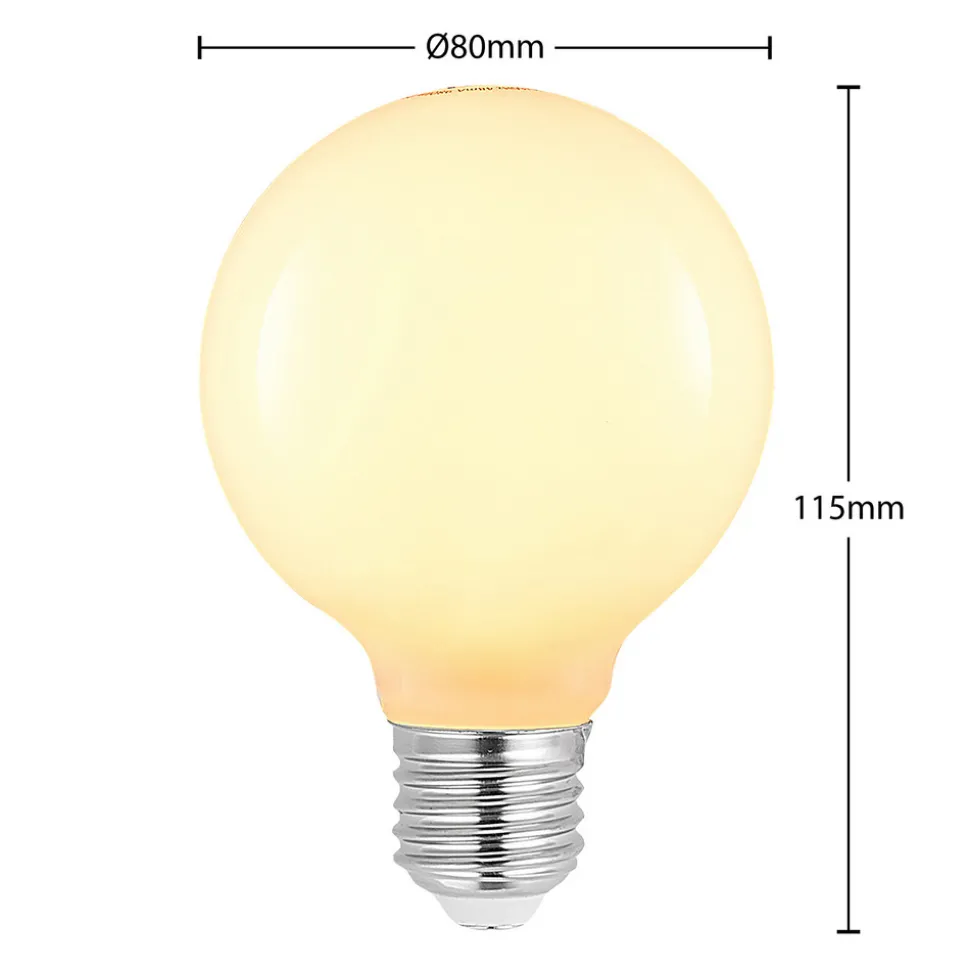 LED-pære E27 8W G80 2 700K dimbar, opal