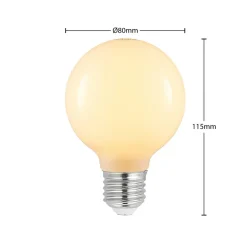 LED-pære E27 4W G80 2 700 K dimbar opal 3 stk