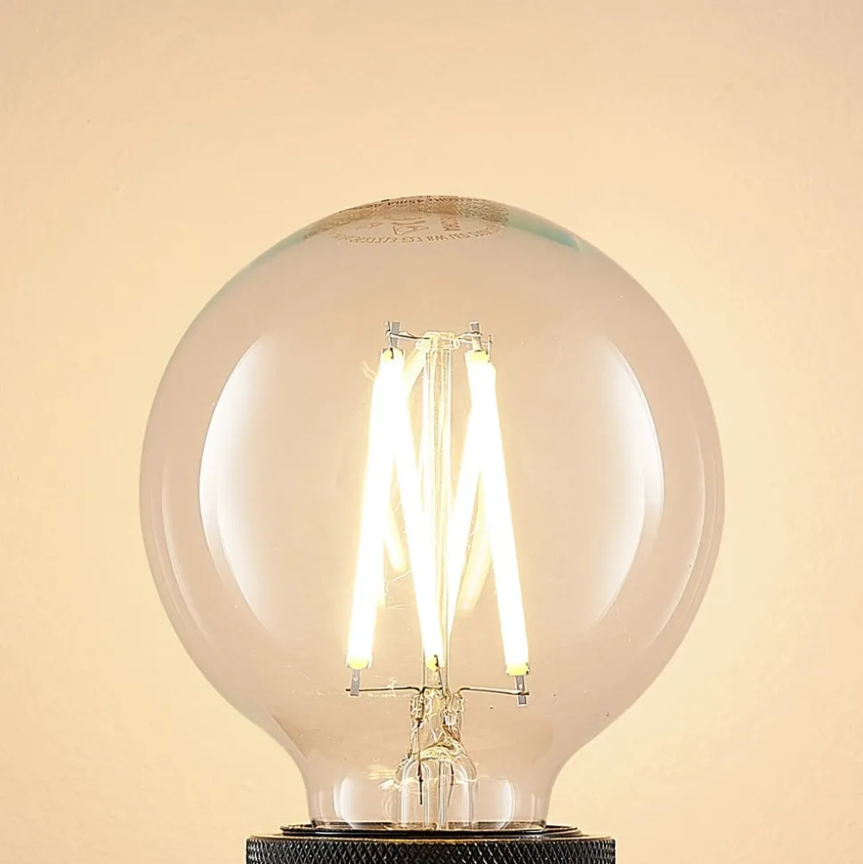 LED-pære E27 8W G80 2 700 K filament, dimbar, klar