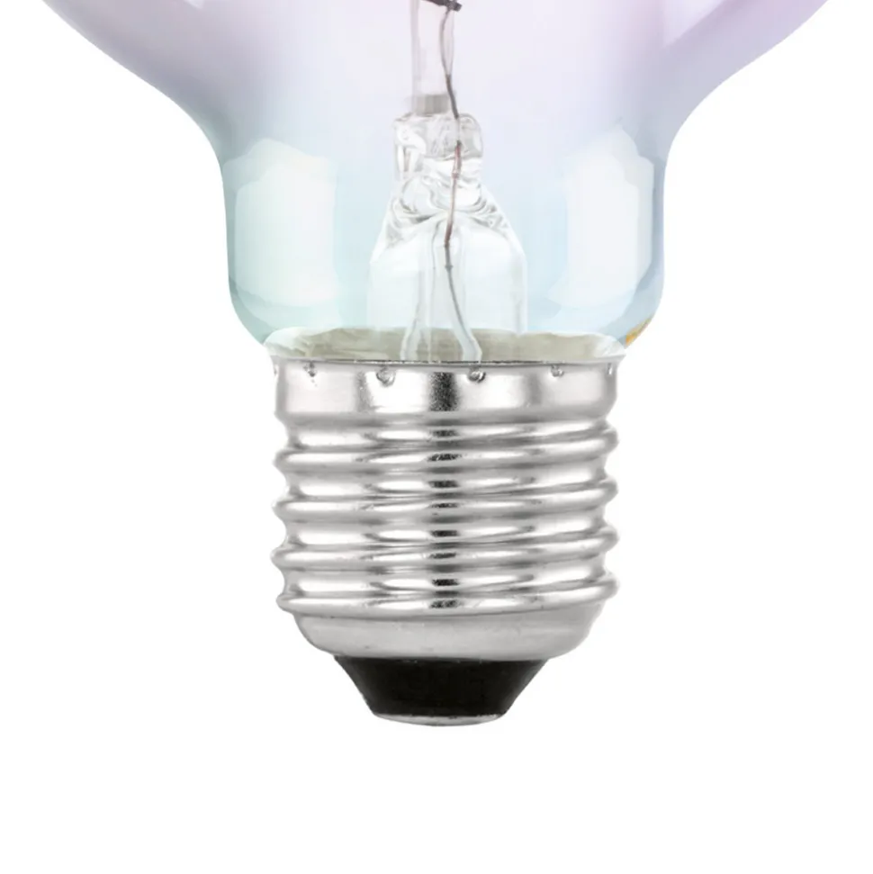 LED-pære E27 4W G80 2 000 K filament irisering dim