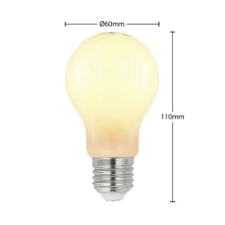 LED-pære E27 6W 2 700 K dimbar, opal