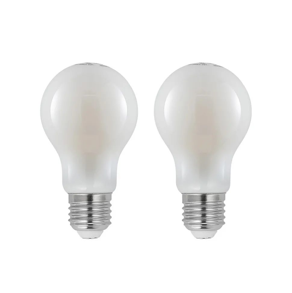 LED-pære E27 8W 2 700 K dimbar opal 2stk