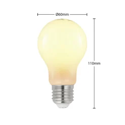 LED-pære E27 8W 2 700 K dimbar opal 2stk