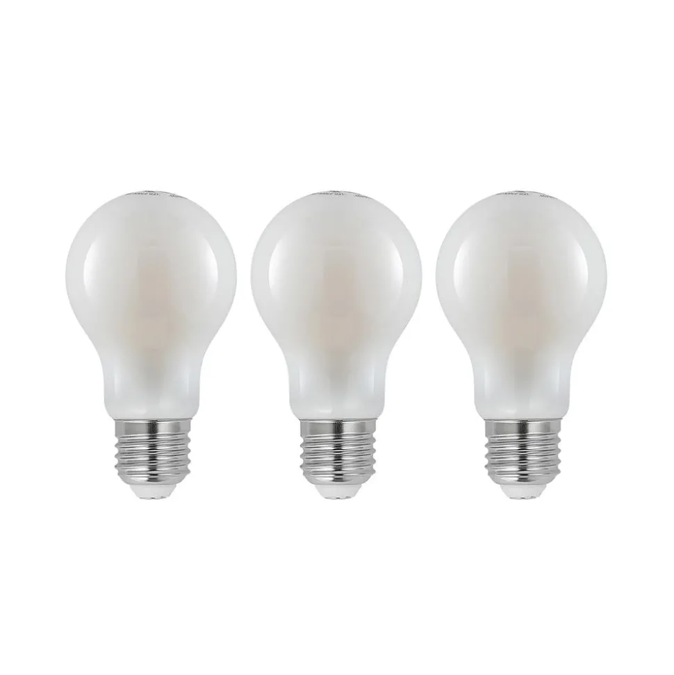 LED-pære E27 8W 2 700 K dimbar opal 3stk