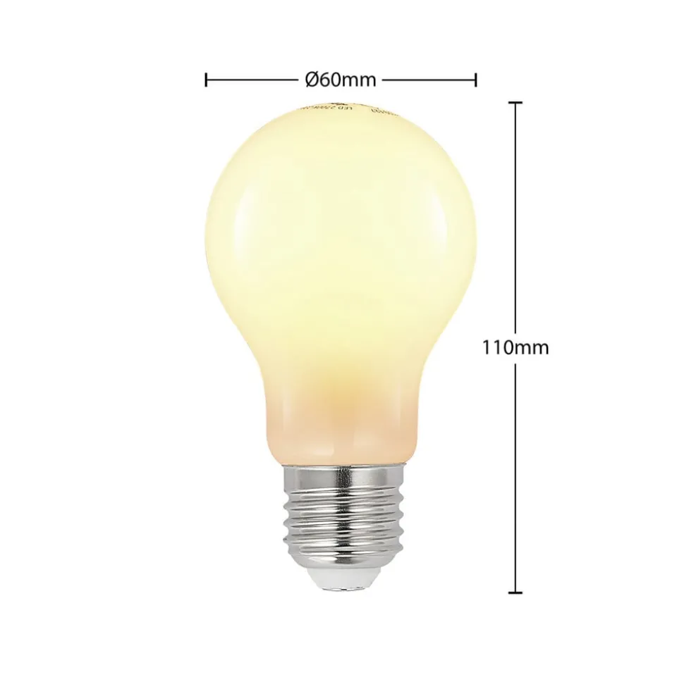 LED-pære E27 6W 2 700 K dimbar opal 3stk
