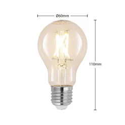 LED-pære E27 4W 2 700 K filament dimbar klar 2stk