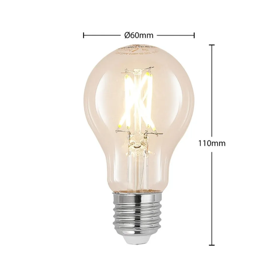 LED-pære E27 4W 2 700 K filament dimbar klar 2stk