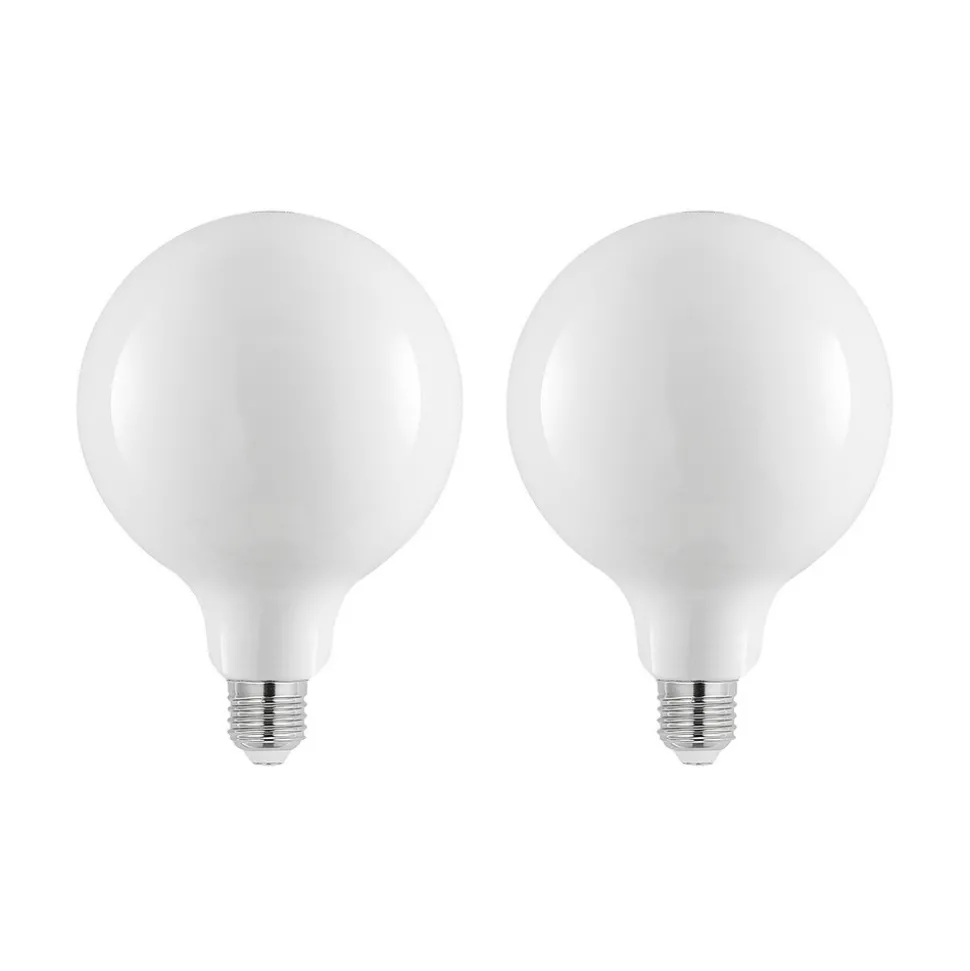 LED-pære E27 8W 2 700 K G125 dimbar opal 2stk