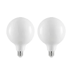 LED-pære E27 6W 2 700 K G125 dimbar opal 2stk