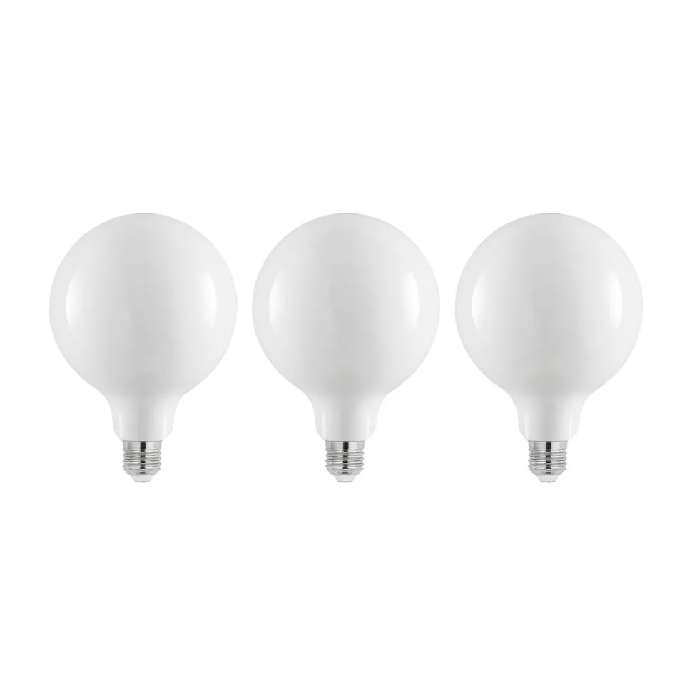 LED-pære E27 8W 2 700 K G125 dimbar opal 3stk