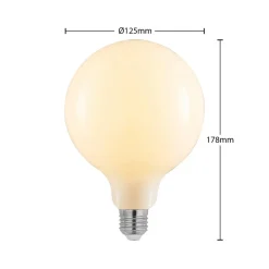 LED-pære E27 8W 2 700 K G125 dimbar opal 3stk