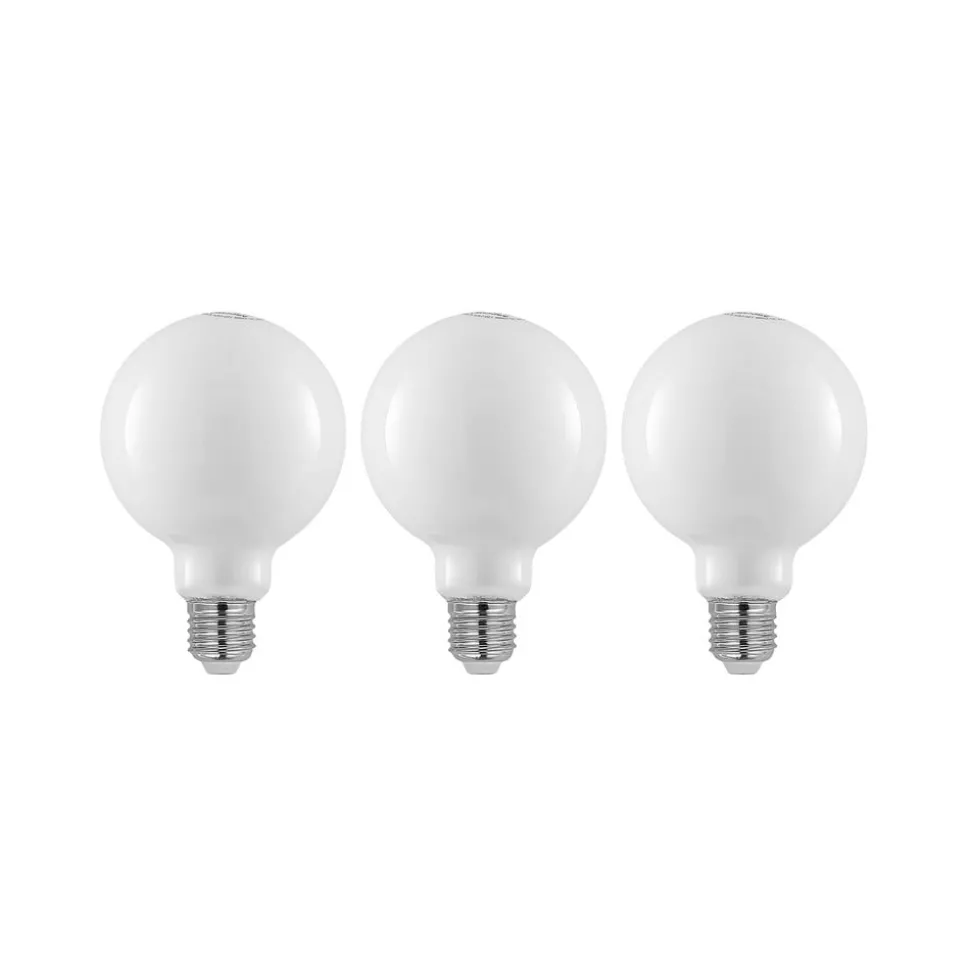 LED-pære E27 4W 2 700 K G95 globe dimbar opal 3stk