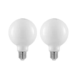 LED-pære E27 4W 2 700 K G95 globe dimbar opal 2stk