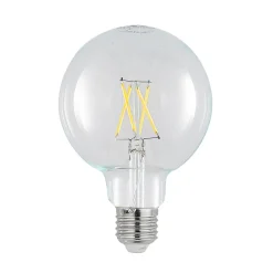 LED-pære E27 4W 2 700 K G95 globe klar 2 stk