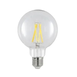 LED-pære E27 8W 2 700 K G95 globe klar 2 stk