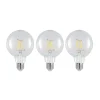 LED-pære E27 4W 2 700 K G95 globe klar 3 stk