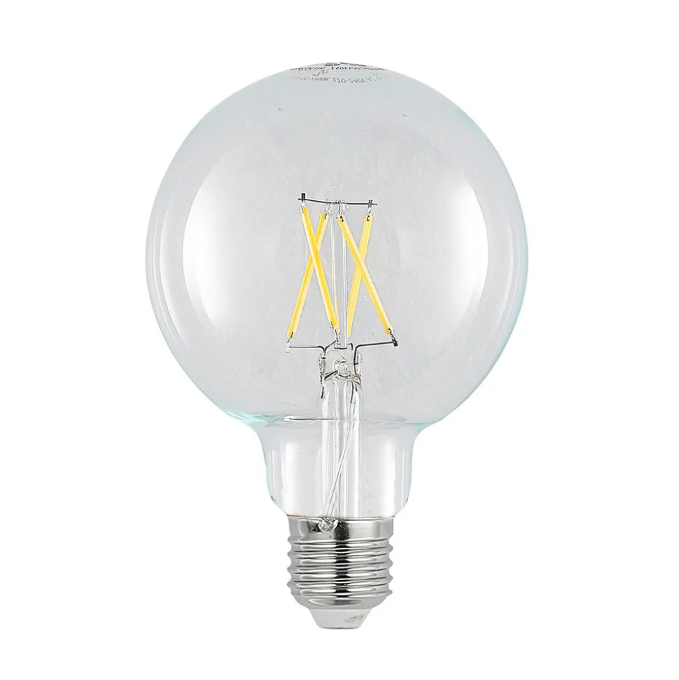 LED-pære E27 4W 2 700 K G95 globe klar 3 stk