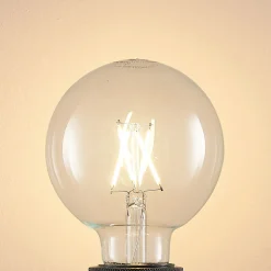 LED-pære E27 4W 2 700 K G95 globe klar 3 stk