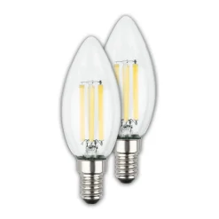 LED-pære E14 4W klar 3000K 840 lm energiklasse A 2er