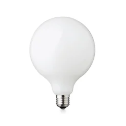 LED-pære Globe, E27, Ø 12,5 cm, matt, 5 W, 2 200 K