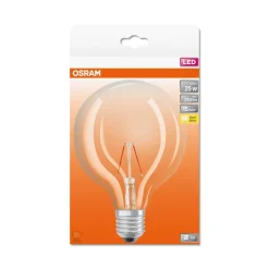 LED-pære Globe G125 E27, 2,5 W klar glødetråd 2 700 K