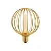 LED-pære Globe, gull, E27, 3,5 W, 1 800 K, dimbar