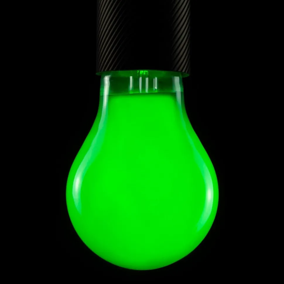 LED-pære, grønn, E27, 2 W, dimbar