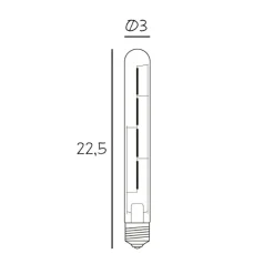 LED-pære Long Tube 225, E27, 3,5 W, 2 200 K, dimbar