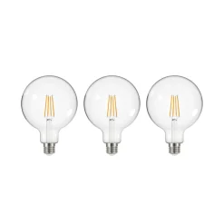 LED-pære med klar glødetråd E27 G125 3,8W 2700K 806lm 3er