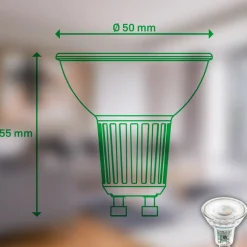 LED-pære Reflektorpære GU10 2,5W klar 3000K energiklasse A 2er