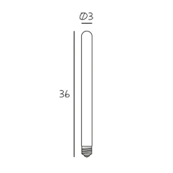 LED-pære Tube 360, matt E27 6,5 W 2700 K, dimbar