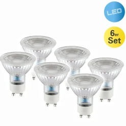 LED-reflektor GU10 4,6W 450lm varmhvit 6-er