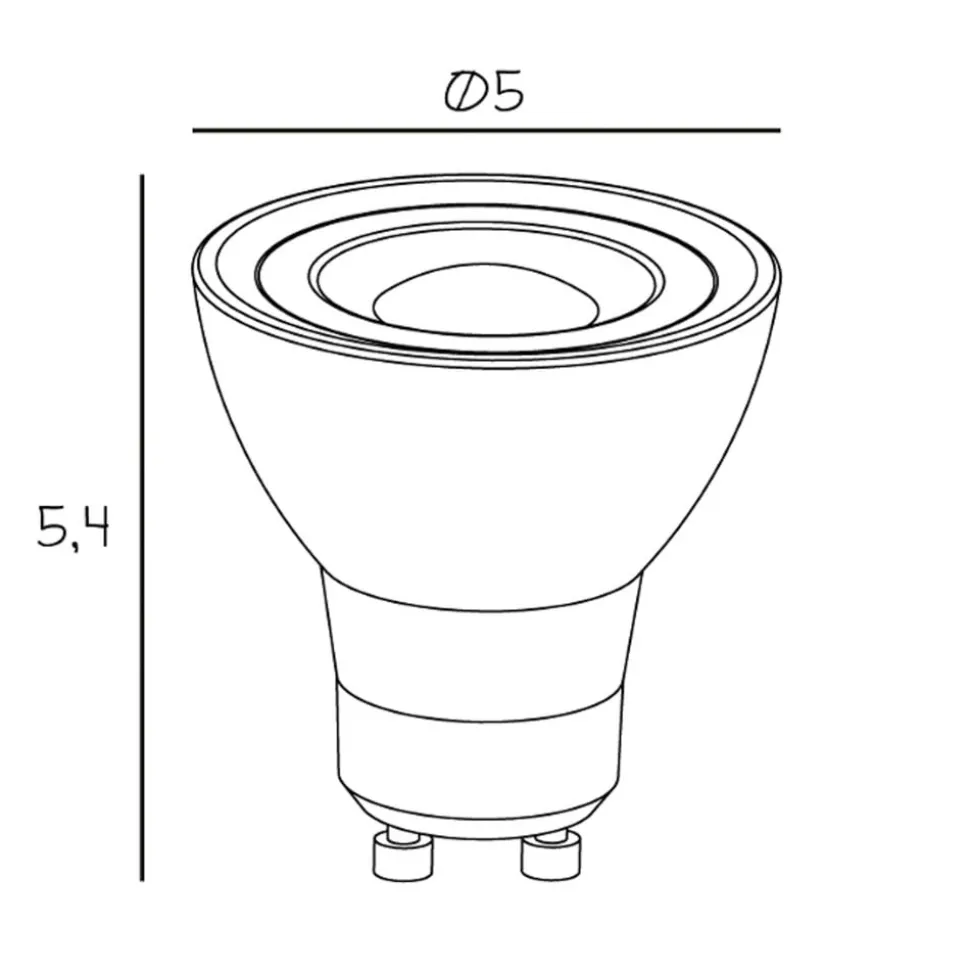LED-reflektorspotlight, GU10, 5 W, 2700 K, dimbar