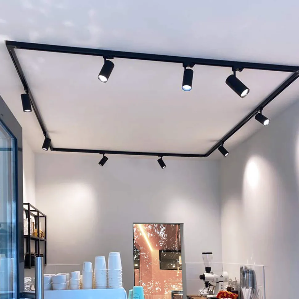 LED-skinnespotter Lucea 3-krets 15W svart