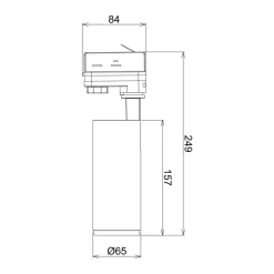 LED-skinnespotter Lucea 3-krets 10W hvit