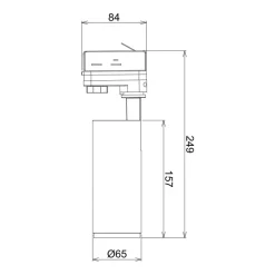 LED-skinnespotter Lucea 3-krets 10W svart