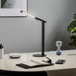 LED-skrivebordslampe Ideell med dimmer, svart