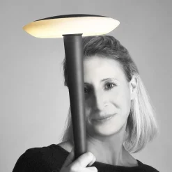 LED-sokkellampe Bermuda med jordspyd svart-grått