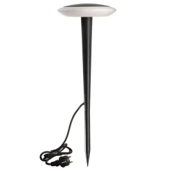 LED-sokkellampe Bermuda med jordspyd svart-grått