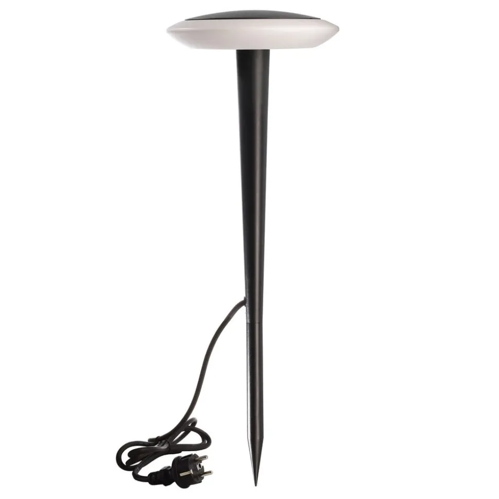 LED-sokkellampe Bermuda med jordspyd svart-grått