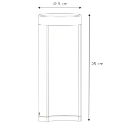 LED-sokkellampe Combo i flott design, 25 cm