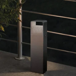 LED-sokkellampe Doninni 1, antrasitt, høyde 40 cm