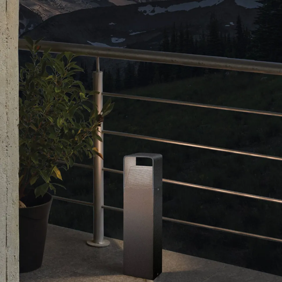 LED-sokkellampe Doninni 1, antrasitt, høyde 40 cm