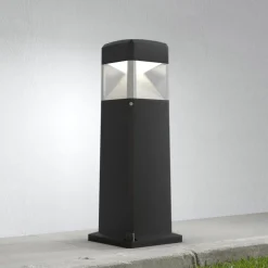 LED-sokkellampe Elisa 500 svart, klar, 10W CCT