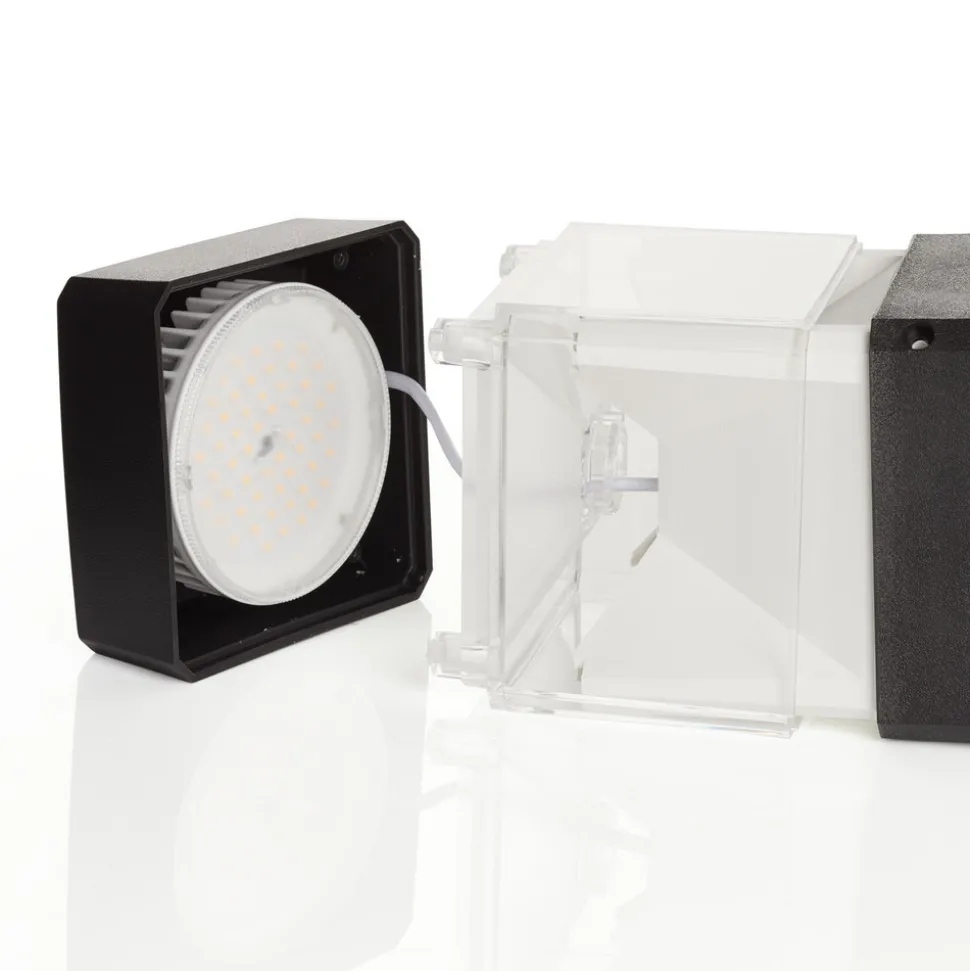 LED-sokkellampe Elisa 500 svart, klar, 10W CCT