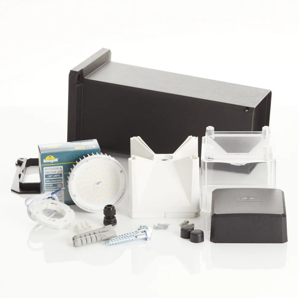 LED-sokkellampe Elisa 500 svart, klar, 10W CCT